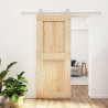 Porte coulissante et kit de quincaillerie 85x210 cm pin massif 