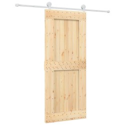 Porte coulissante et kit de quincaillerie 85x210 cm pin massif 
