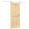 Porte coulissante et kit de quincaillerie 85x210 cm pin massif 