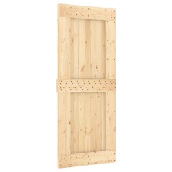 Porte coulissante et kit de quincaillerie 85x210 cm pin massif 