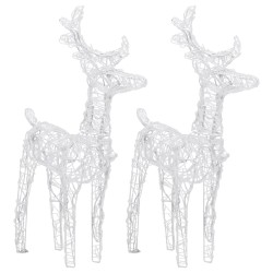 Décoration de Noël Rennes et traîneau 320 LED Acrylique 