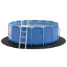 Tissu de fond de piscine noir Ø 244 cm, tissu non tissé rond. 