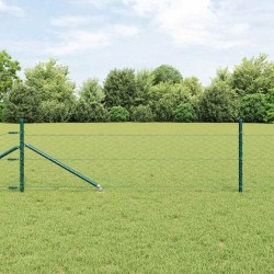 Clôture Hexagonale Verte 0.4x50 m Acier 