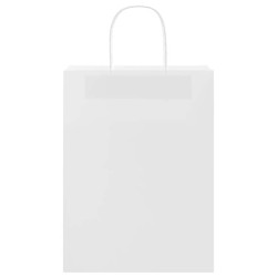 Sacs en papier 50 pcs avec poignées blanc 26x12x35 cm 