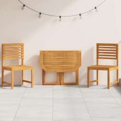 Ensemble de jardin bistro 3 pièces en bois d'acacia massif 