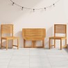 Ensemble de jardin bistro 3 pièces en bois d'acacia massif 