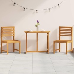 Ensemble de jardin bistro 3 pièces en bois d'acacia massif 