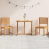 Ensemble de jardin bistro 3 pièces en bois d'acacia massif 
