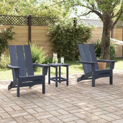 Chaises Adirondack Pliables 2 pcs Bleu Marine 74.5x80.5x90 cm HDPE 
