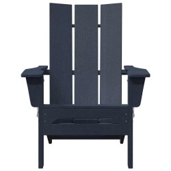 Chaises Adirondack Pliables 2 pcs Bleu Marine 74.5x80.5x90 cm HDPE 