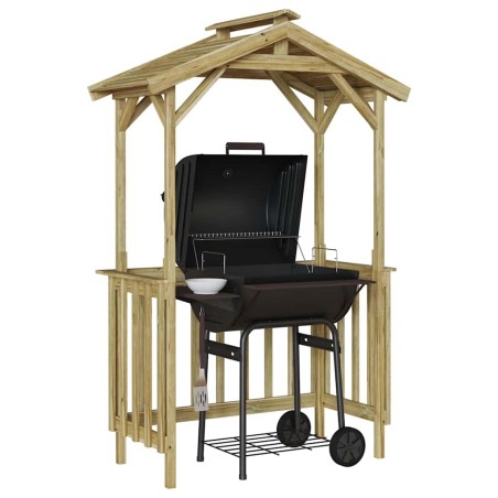 Abri BBQ 133,5x63x200 cm en pin traité 