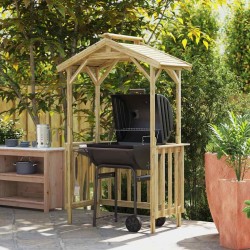 Abri BBQ 133,5x63x200 cm en pin traité 