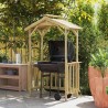 Abri BBQ 133,5x63x200 cm en pin traité 