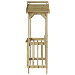 Abri BBQ 133,5x63x200 cm en pin traité 