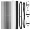 Clôture Kit de 2 Gris Métal 25 x 1,5 mètres Réglable 