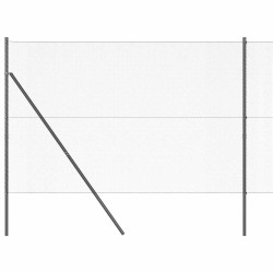 Clôture Kit de 2 Gris Métal 25 x 1,5 mètres Réglable 
