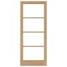 Porte intérieure avec verre "ORKDAL" 83x202x4 cm en bois de pin massif 