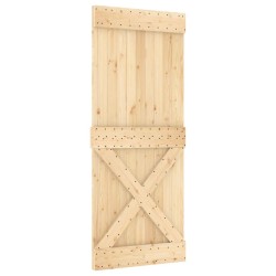 Porte coulissante et kit de quincaillerie 85x210 cm pin massif 