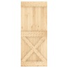 Porte coulissante et kit de quincaillerie 85x210 cm pin massif 