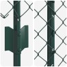 Clôture en treillis métallique avec 10 U Posts Vert 1,6x10 m Acier 
