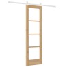 Porte coulissante avec quincaillerie 61x198.5 cm en bois massif de pin 