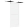 Porte coulissante avec ensemble de quincaillerie blanche 93x211 cm Bois massif de pin 