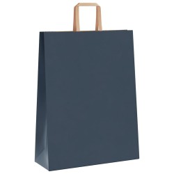 Sacs en papier 50 pcs avec poignées bleu 32x12x42 cm 