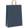 Sacs en papier 50 pcs avec poignées bleu 32x12x42 cm 