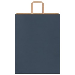 Sacs en papier 50 pcs avec poignées bleu 32x12x42 cm 