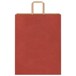 Sacs en papier 50 pcs avec poignées rouge 32x12x42 cm 