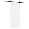 Porte Coulissante avec Kit de Matériel Blanche 93x211 cm Bois Massif Pin 