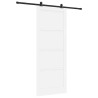 Porte coulissante avec set de quincaillerie blanche 93x232 cm Bois massif pin 