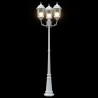 Poteau de lumière de jardin 3 lampes E27 Blanc 235 cm Aluminium 