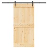 Porte coulissante et kit de quincaillerie 100x210 cm pin massif 