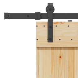 Porte coulissante et kit de quincaillerie 100x210 cm pin massif 
