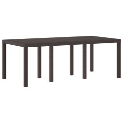 Table de jardin Marron 200x100x73 cm en poly rattan 