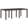 Table de jardin Marron 200x100x73 cm en poly rattan 