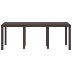 Table de jardin Marron 200x100x73 cm en poly rattan 