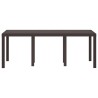 Table de jardin Marron 200x100x73 cm en poly rattan 
