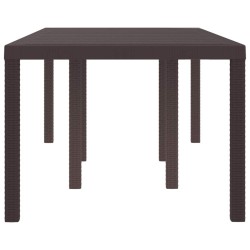 Table de jardin Marron 200x100x73 cm en poly rattan 