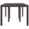 Table de jardin Marron 200x100x73 cm en poly rattan 