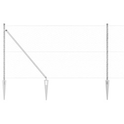 Ensemble de clôtures 2 pièces Acier galvanisé 25 x 1 m Extensible 