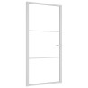 Porte intérieure 102,5x201,5 cm Blanc Verre ESG et aluminium 