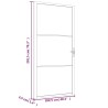 Porte intérieure 102,5x201,5 cm Blanc Verre ESG et aluminium 