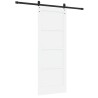 Porte coulissante avec matériel Blanc 78x202 cm Bois massif de pin 