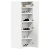 Armoire à chaussures Blanche 80x35.5x180 cm Bois d'ingénierie 