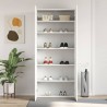 Armoire à chaussures Blanche 80x35.5x180 cm Bois d'ingénierie 