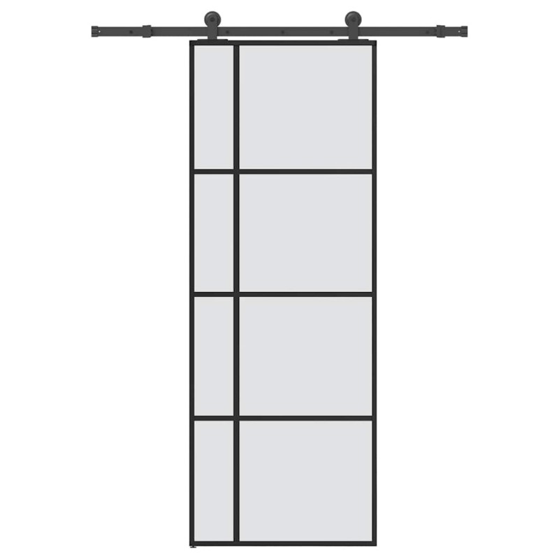 Porte coulissante avec kit de quincaillerie 76x205 cm Verre ESG 