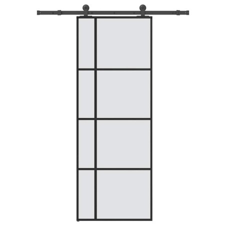 Porte coulissante avec kit de quincaillerie 76x205 cm Verre ESG 