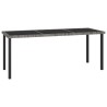 Table à dîner de jardin Gris 180x70x73 cm Résine tressée 